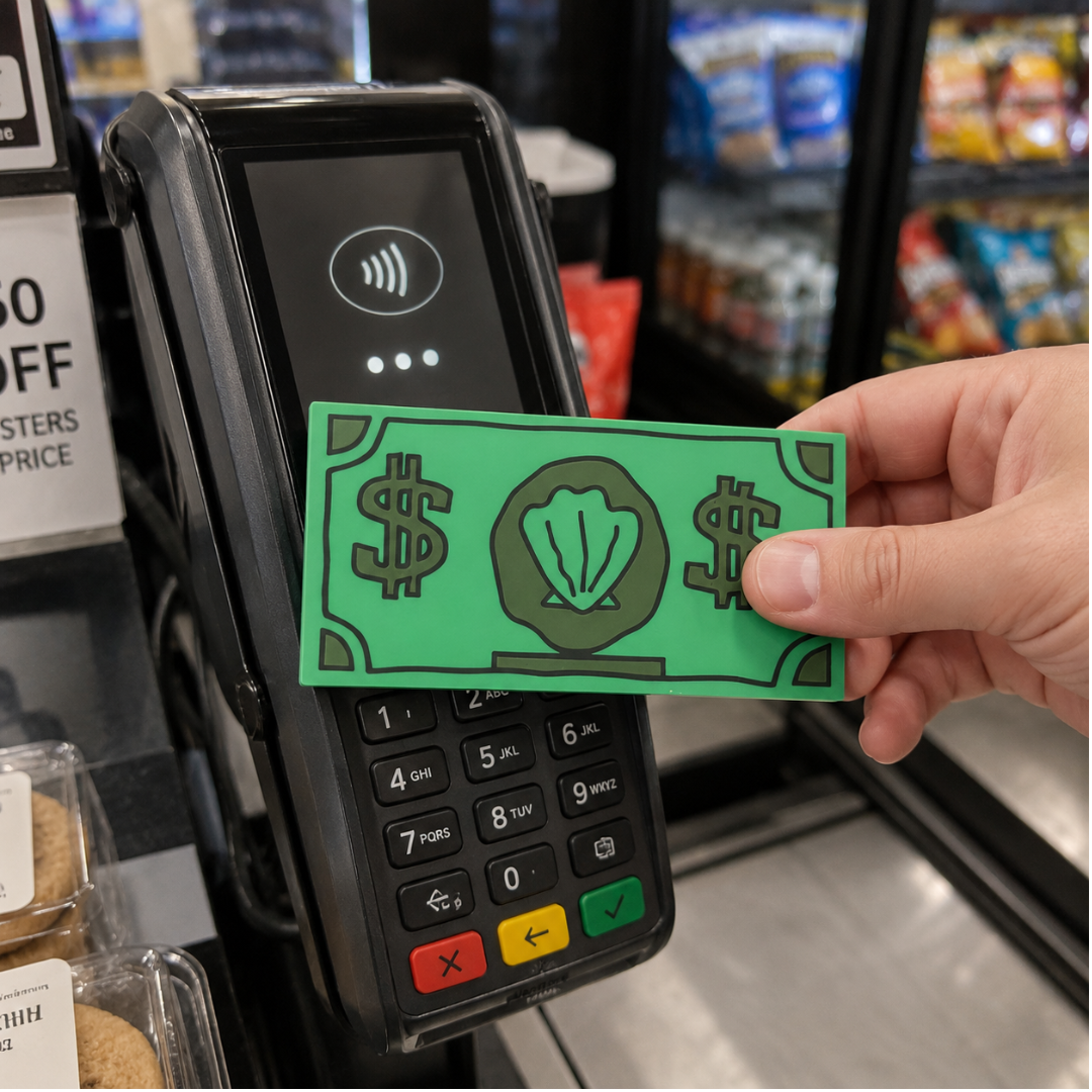 BikiniyPay™ Tap to Pay Shell Dollar
