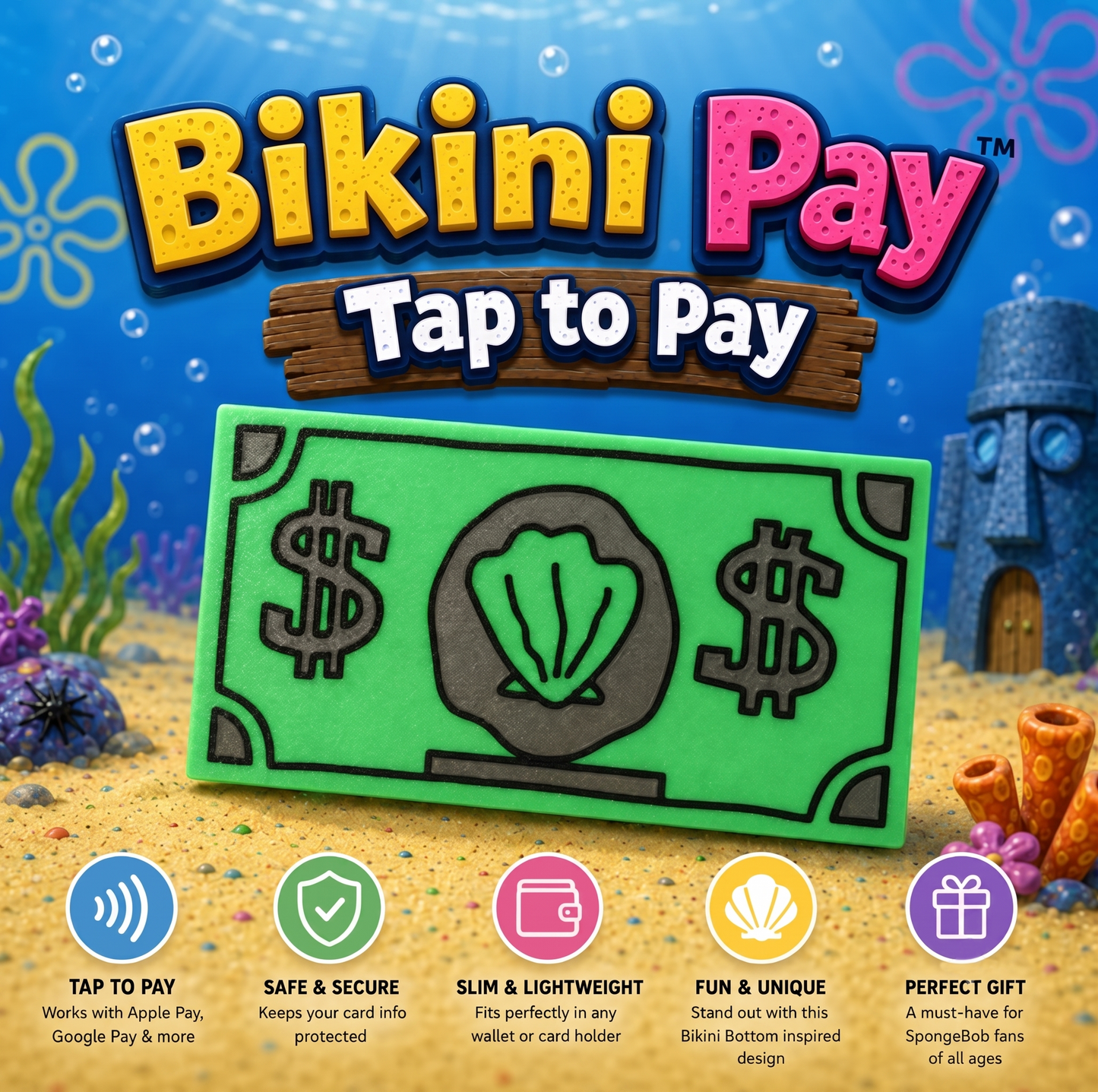 BikiniyPay™ Tap to Pay Shell Dollar