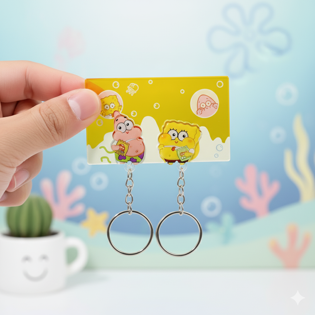 Bob & Patrick Matching Keychains