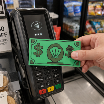BikiniyPay™ Tap to Pay Shell Dollar